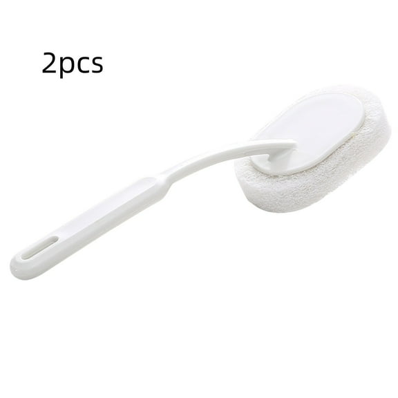 Bathroom Long Handle Sponge Brush, Wall Cleaning Brush, Bathtub Sponge, Floor Tile Scrub, Multi-Scene Cleaning, 2-Piece Set