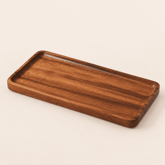 Bathroom Long Vanity Trays, 1PCS Wooden Toilet Tank Storage Tray, Farmhouse Wood Tray Kitchen Living Room Counter Top Organizers for Small Things, Table Sink Holders