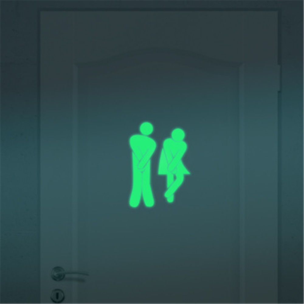 Bathroom Luminous Sticker Toilet Fluorescent Wall Sticker Removable Sticker Glow In The Dark Stickers Custom Stickers