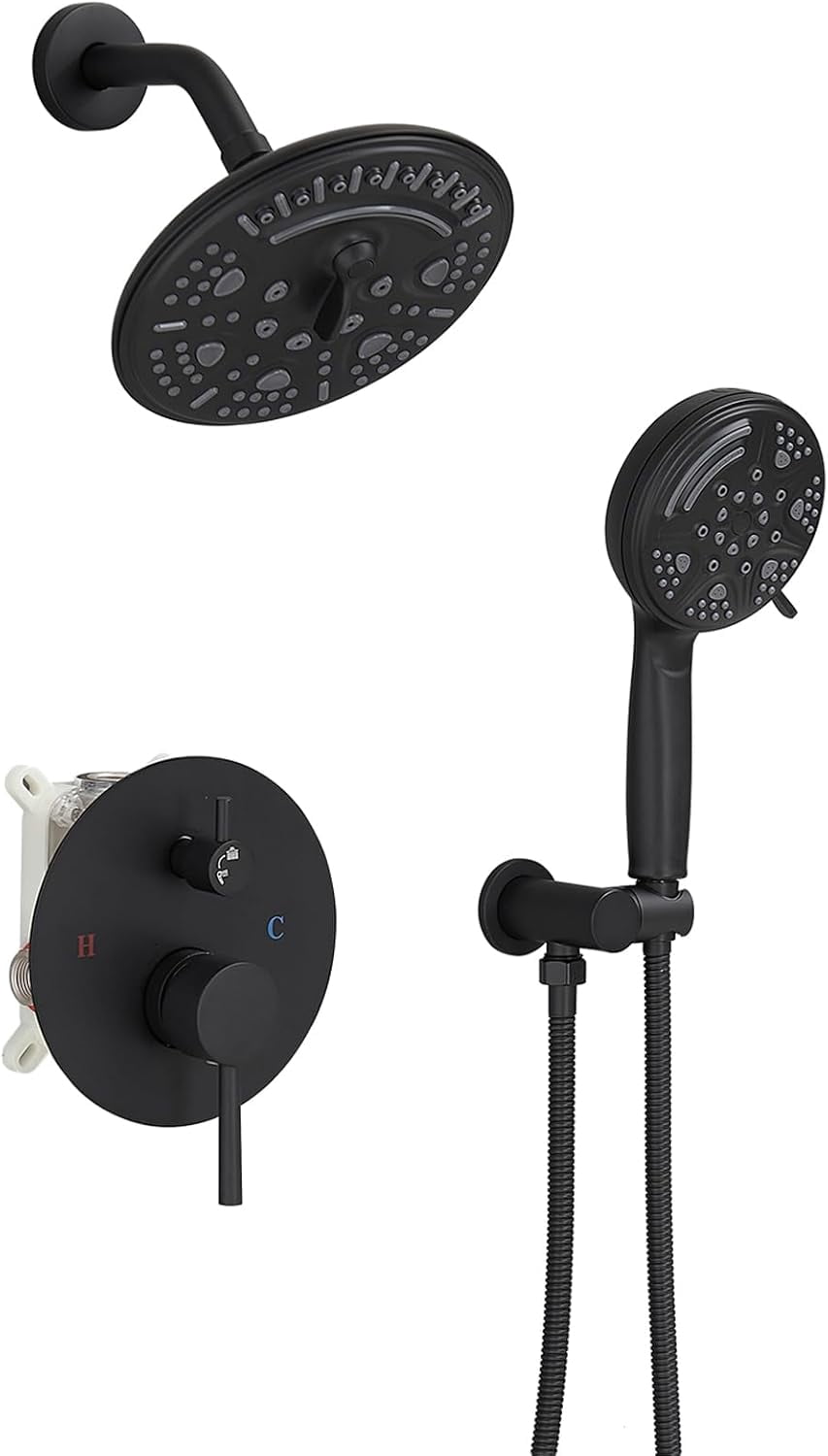 Picture of Bathroom Luxury Rain Mixer Shower Combo Set Wall Mounted ...