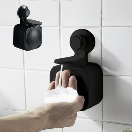 Bathroom Manual Soap Dispenser, Wall-Mounted No-Punch Suction Cup Plastic Dispenser, Easy to Use, Convenient for Bathroom and Kitchen