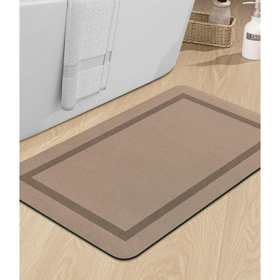 Bathroom Mat Rugs Large 48x24, Ultra Thin Magic Mat Bathroom Rug Non Slip Bath Rugs Quick Dry Absorbent Bath Mats for Bathroom Floor, (Dark Green, 48"x24")