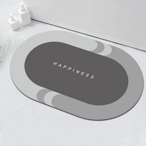 Bathroom Mat Water Absorbent Quick Drying Non Slip Soft Polyester Carpet | Imitation Diatomite Rug for Shower Bathroom Doorway Living Room | 40x60cm | 1 Piece