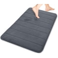thumbnail image 1 of Bathroom Mats 17 "X 24" Non Slip Super Absorbent Bath Rugs Carpet Super Cozy Quick Dry Machine Wash Gray, 1 of 6