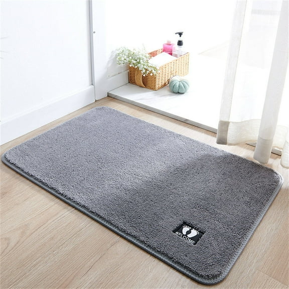 Bathroom Mats, Absorbent Floor Mat, Carpet for Toilet Door, Dormitory, Household, Gray, 1 Pc, by Ihhxbs