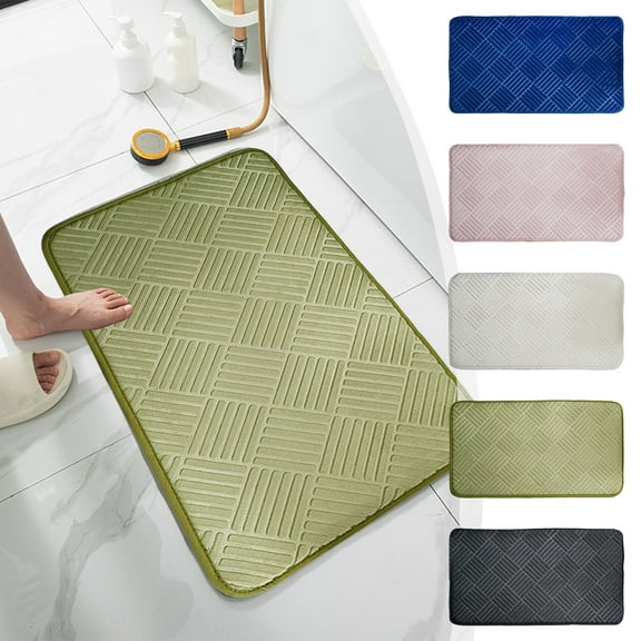 Bathroom Mats Non Slip Absorbent Floor Mats for Toilet and Entrance Home Drying Door Mats with Quick Dry and Easy Clean for Bathrooms and Laundry Rooms Sopatenor