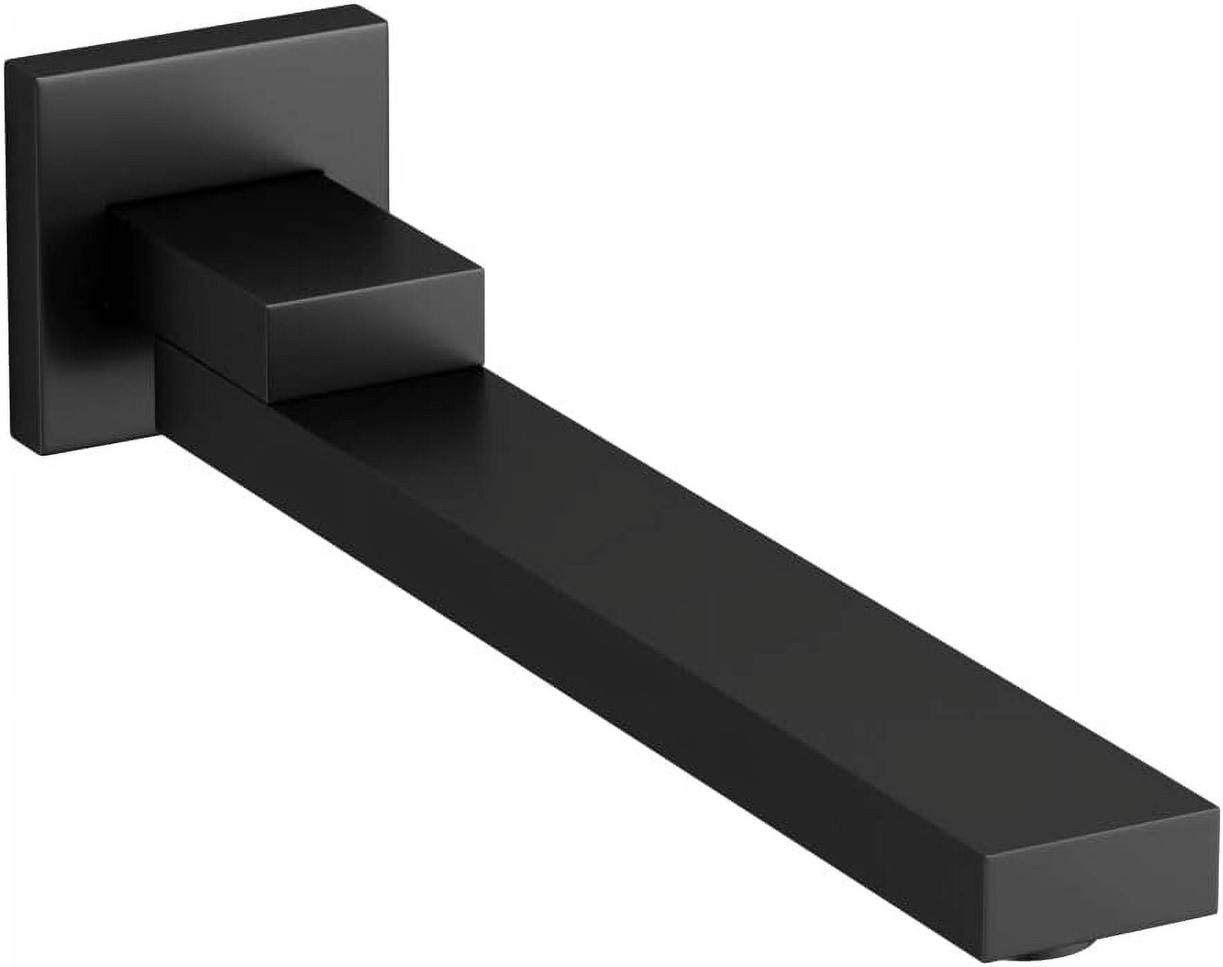 Bathroom Matte Black Brass Folding Spout Tub Wall Mounted Bathtub