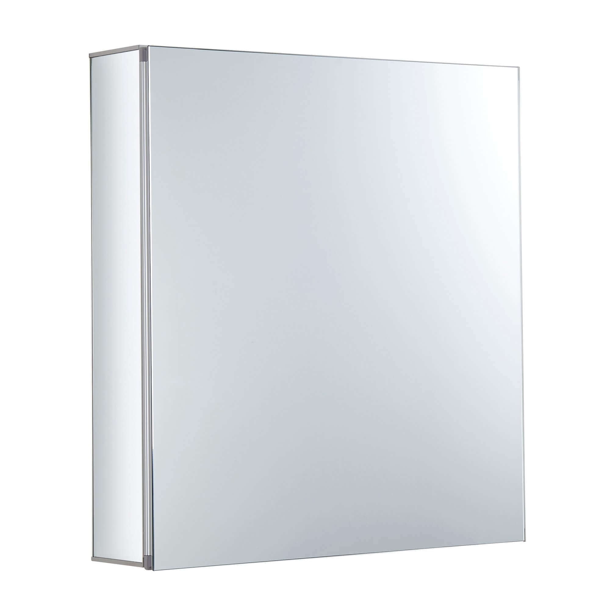 24" x 24" Aluminum Recessed/Surface Mount Medicine Cabinet with Mirrored Interior