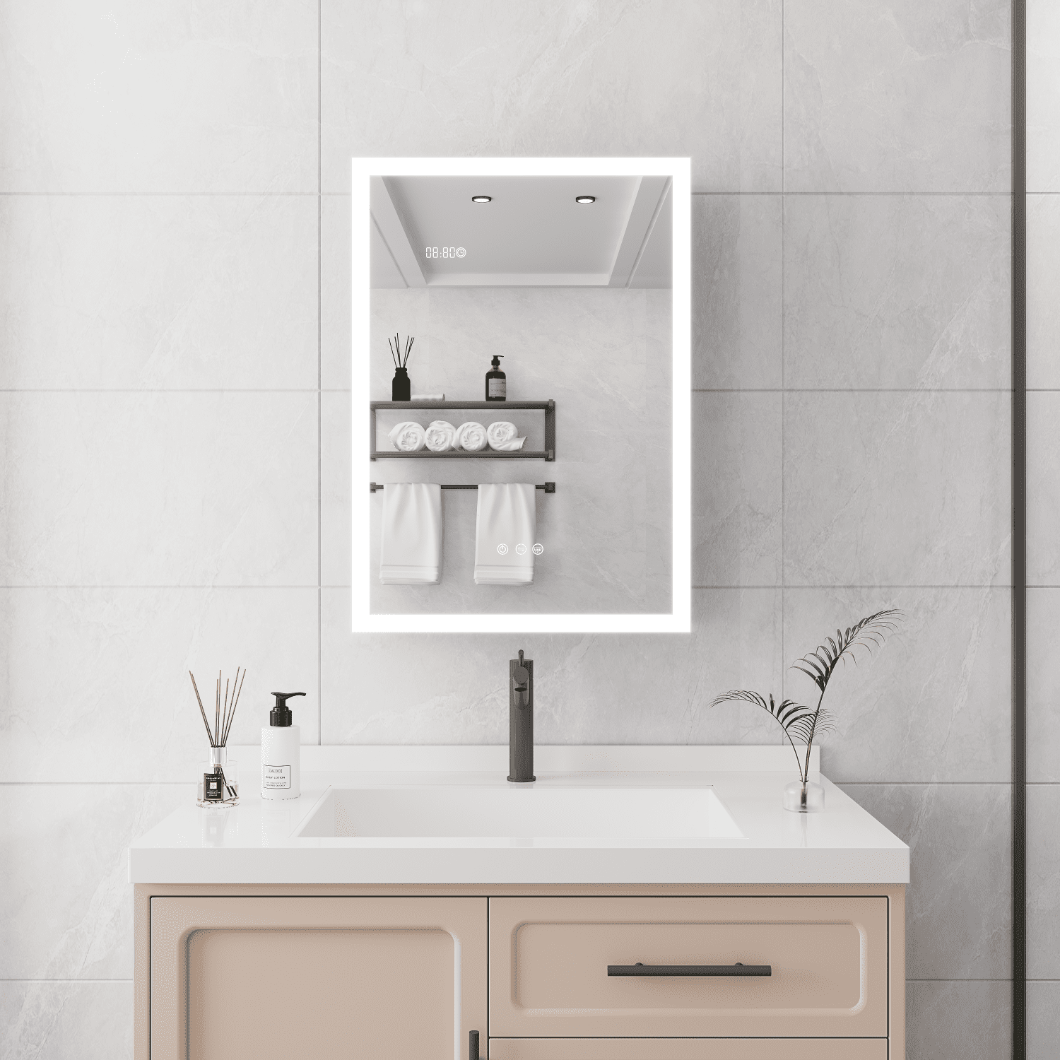 Bathroom Medicine Cabinet with Lights 28×20 Inch LED Medicine Cabinet ...