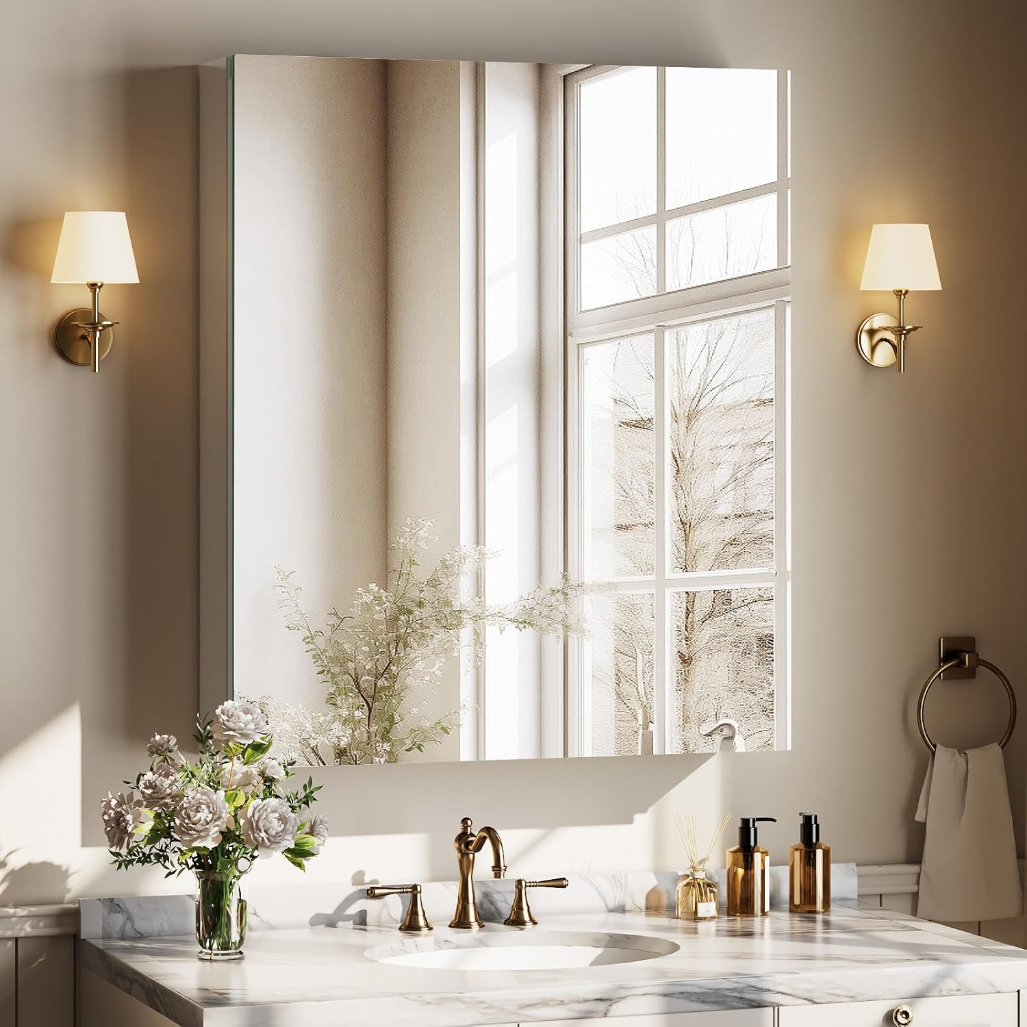 Bathroom Medicine Cabinet With Mirror 20 Inch X 24 Inch Photo Inspiration