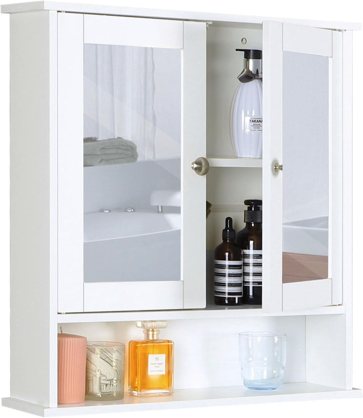 Bathroom Medicine Cabinet with Mirror and Adjustable Shelf Medicine ...