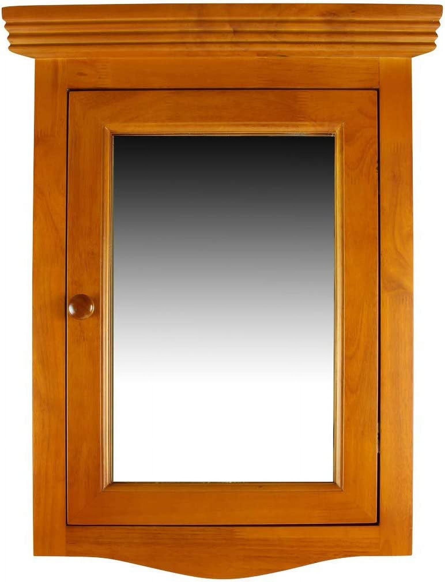 Bathroom Medicine With Recessed Mirror And Mounting Hardware 20.13 In. Golden Oak