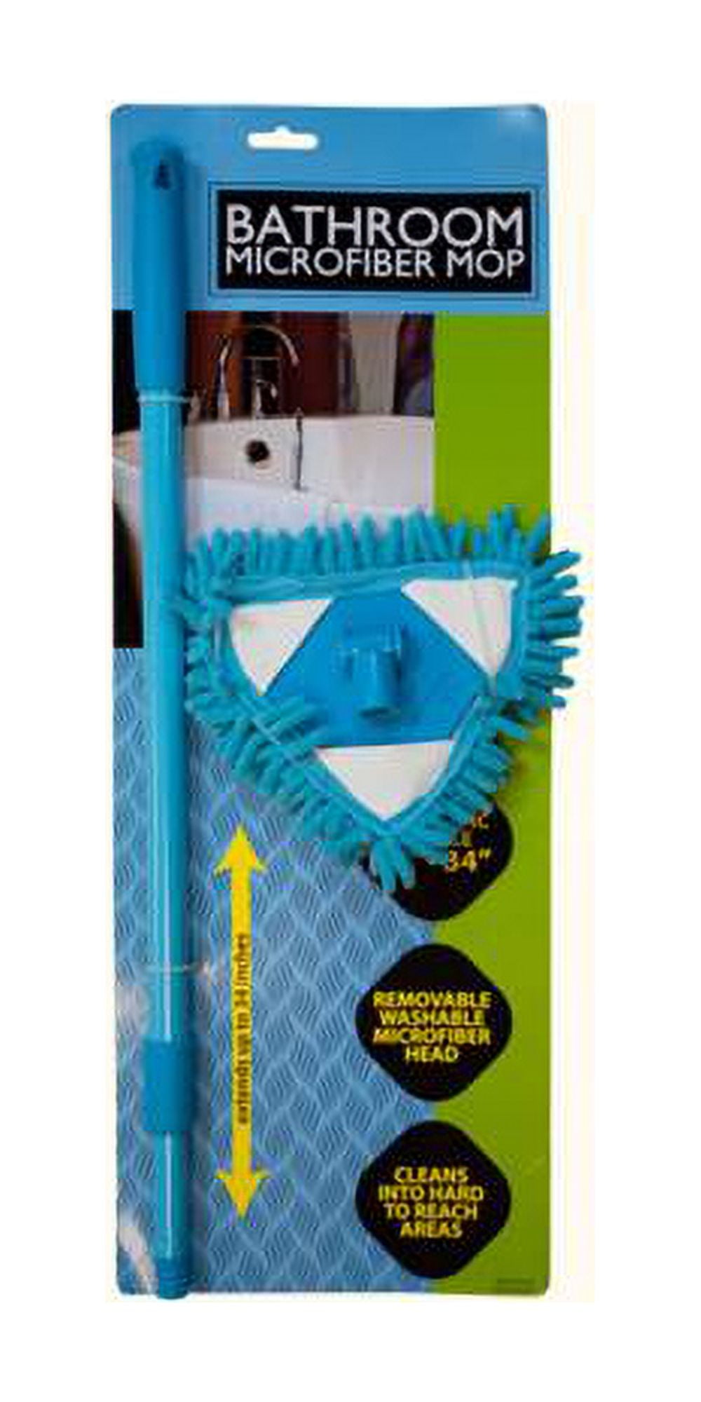 Bathroom Microfiber Mop with Telescopic Handle Set of 4