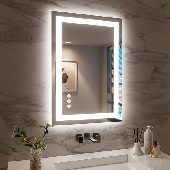 Bathroom Mirror 24x36 Inch Frameless LED Bathroom Mirror,Smart Mirror,Wall Mirror