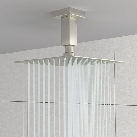 Brushed Nickel, 3", Shower Arm Pipe & Plumbing Tubing