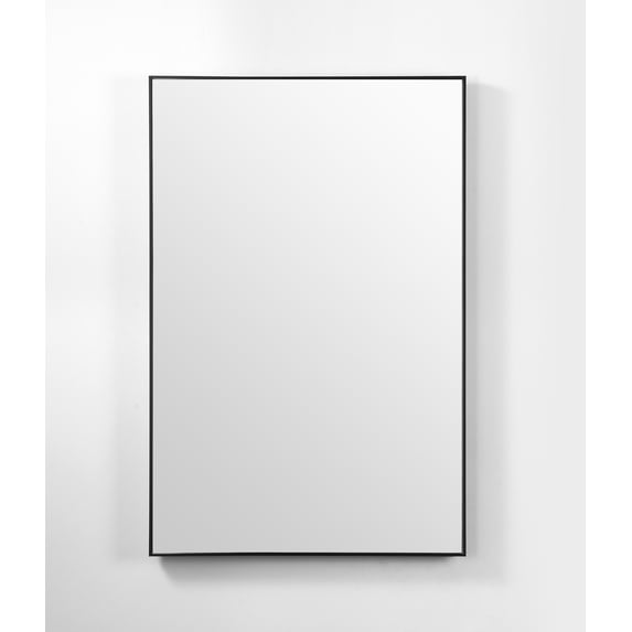 Bathroom Mirror Boffi 24" Matte Black Modern Style