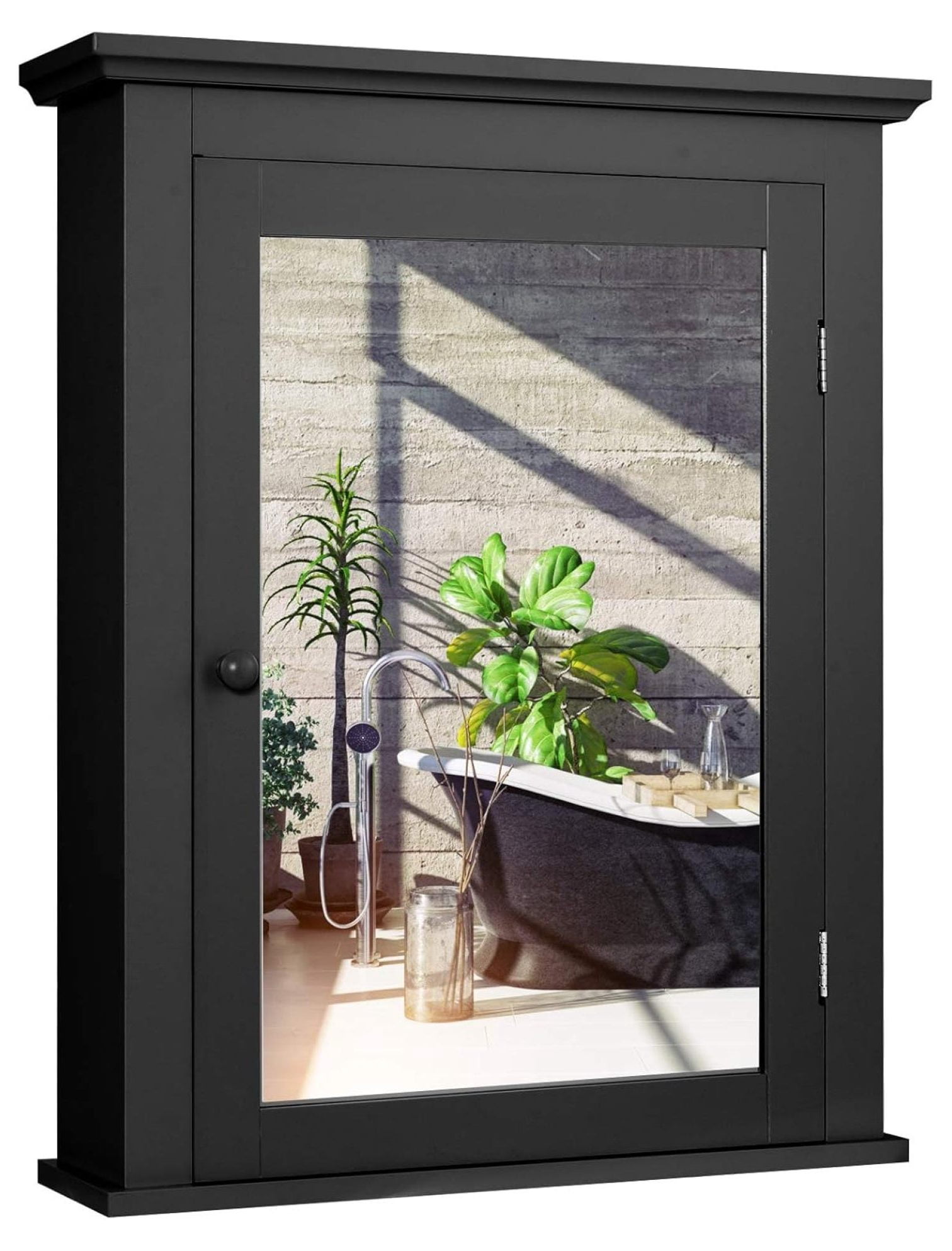 Bathroom Mirror Cabinet, Wall Mounted Storage Cabinet with Mirror Door and Adjustable Shelf ...