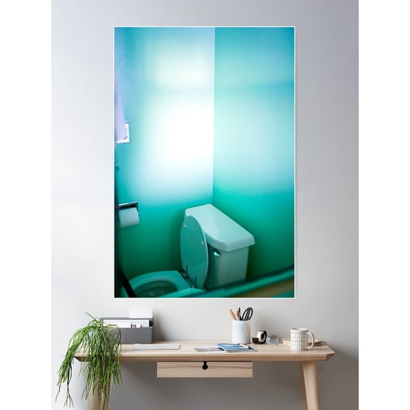 Bathroom Mirror Poster Wall Art, Modern Wall Decor For Living Room Bedroom, 24x36 UNFRAMED