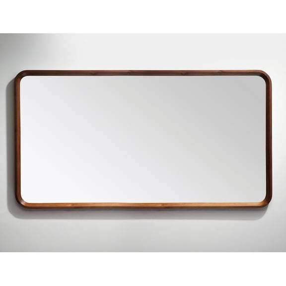 Bathroom Mirror Vela 55" Walnut Modern Style