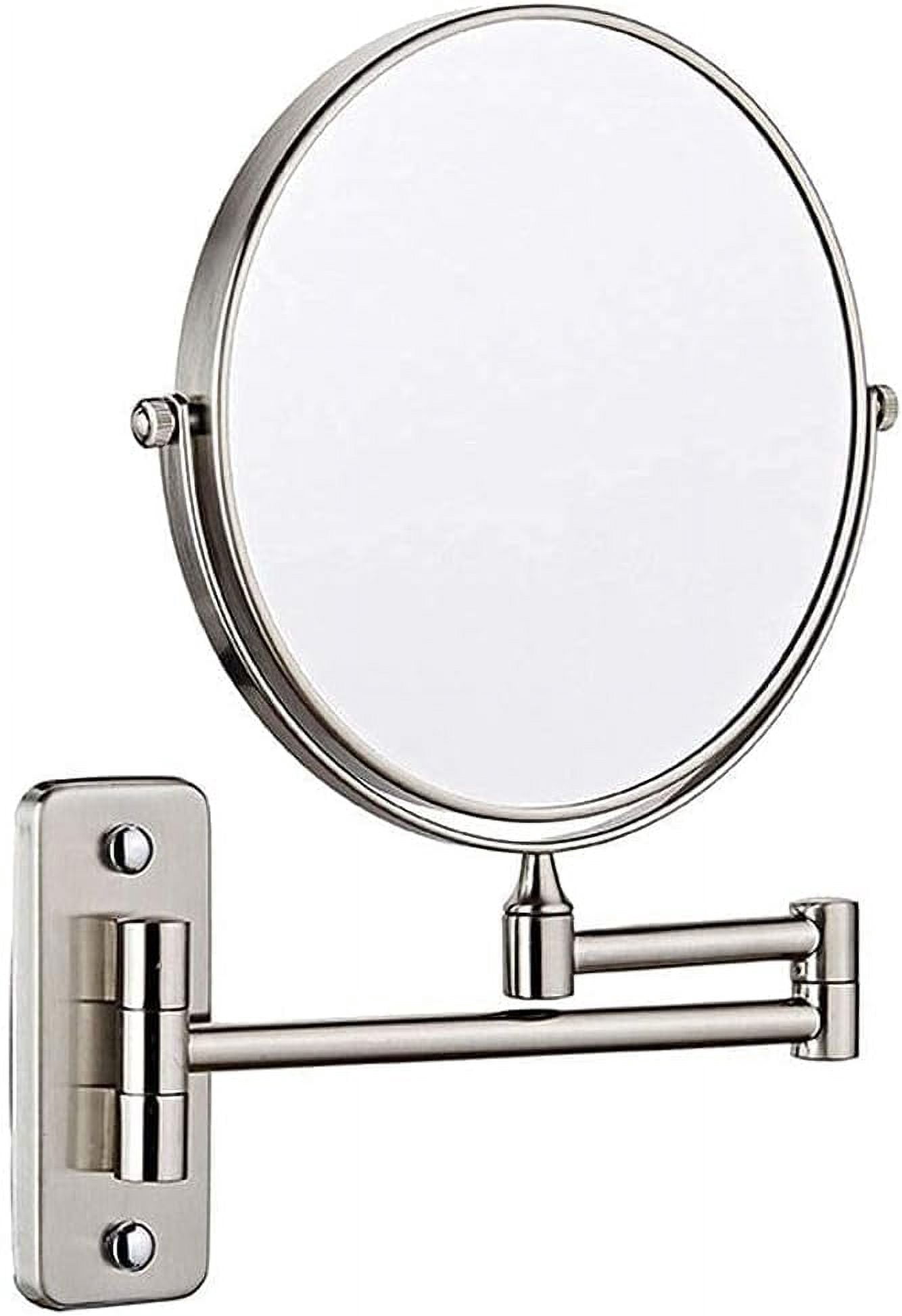 Extending Wall Round Mirror Chrome 3 x Plus Magnification Shaving specchio da parete, 16 cm