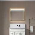 thumbnail image 1 of Bathroom Mirrors 36 x 30 Inch LED Bathroom Mirror with Front and Backlight, Wall Mounted Vanity Mirror with Aluminum Frame, Anti-Fog, Memory, 3 Colors, Stepless Dimmable,Wall Mounted Bathroom Mirrors, 1 of 6