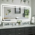thumbnail image 1 of Bathroom Mirrors 60x28 Inch Frameless LED Bathroom Mirror,Smart Mirror,Wall Mounted Bathroom Mirrors, 1 of 7