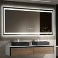 thumbnail image 1 of Bathroom Mirrors 77x36 Inch Frameless LED Bathroom Mirror,Smart Mirror,Wall Mounted Bathroom Mirrors, 1 of 7