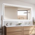 thumbnail image 1 of Bathroom Mirrors 84x32 Inch Frameless LED Bathroom Mirror,Smart Mirror,Wall Mounted Bathroom Mirrors, 1 of 7