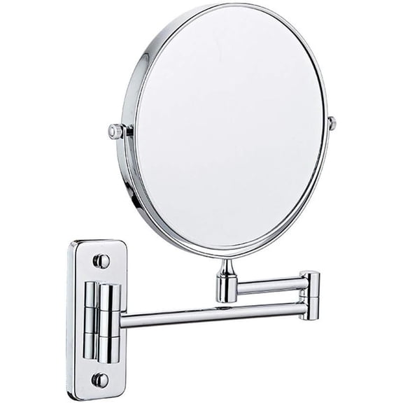 Bathroom Mirrors Wall Mounted Double-Sided 3X Magnification Cosmetic Mirror 8-Inch Vanity Mirror 360 Free Rotation Extendable Makeup Mirror for Bath,Spa and Hotel