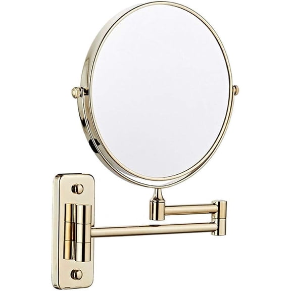 Bathroom Mirrors Wall Mounted Double-Sided 3X Magnification Cosmetic Mirror 8-Inch Vanity Mirror 360 Free Rotation Extendable Makeup Mirror for Beauty Makeup/Bathroom Shaving