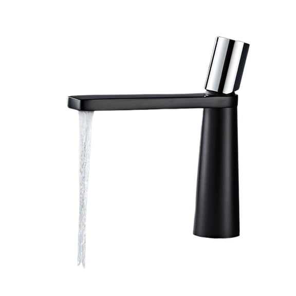 Bathroom Mixer Tap Deck Mount Vanity Faucet, Single Holder Single Hole Faucet, Bathroom New Design Black Washbasin Sink Taps High