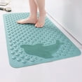 thumbnail image 1 of Bathroom Non Slip Mat, PVC Shower Room Floor Mat, Strong Suction Cup Backing, Dolphin Shaped Bristle Area, Quick Drainage, Comfortable Waterproof Bath Mat, 1 of 6