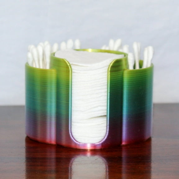 Bathroom Organization - Cute Holder for Cotton Rounds, Swabs, Q-tips, Makeup