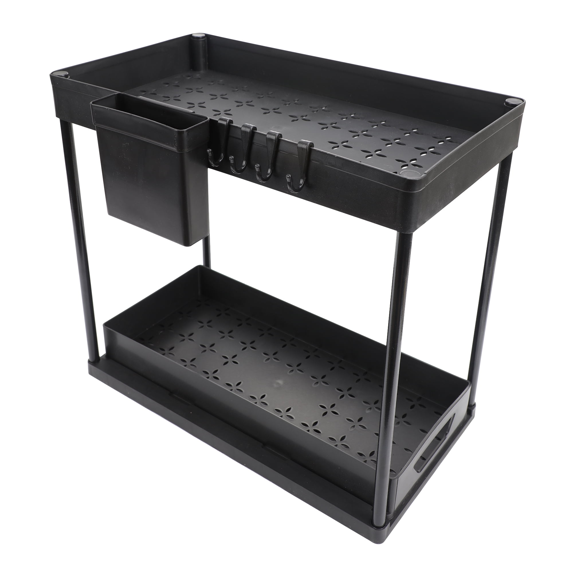 Bathroom Organizer, 2Pcs 2 Tier Under Sink Organizers and Storage Cabinet Organizers for Bathroom Kitchen Pantry Storage