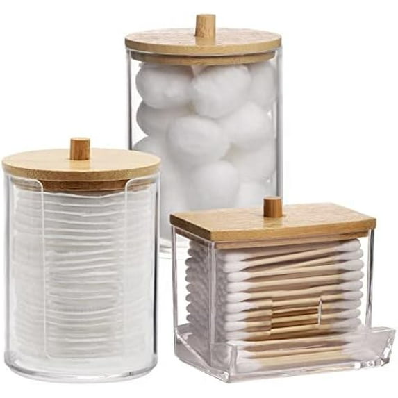 Bathroom Organizer Accessories Set-10 OZ Qtips Holder Storage with ...