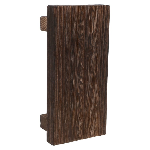 HEMOTON Wooden Pedestal Stand for Storage Classic Versatile Design Coffee Color Durable Farmhouse Charm 7.5 Inches Tall