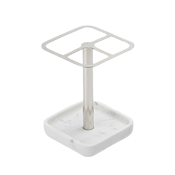 Bathroom Organizer Countertop Stainless Steel Toothbrush Stand With 3 Slots for Vanity Storage and Home Office