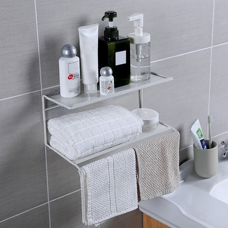 Wall-Mounted Bathroom Accessories & Cosmetic Storage Rack