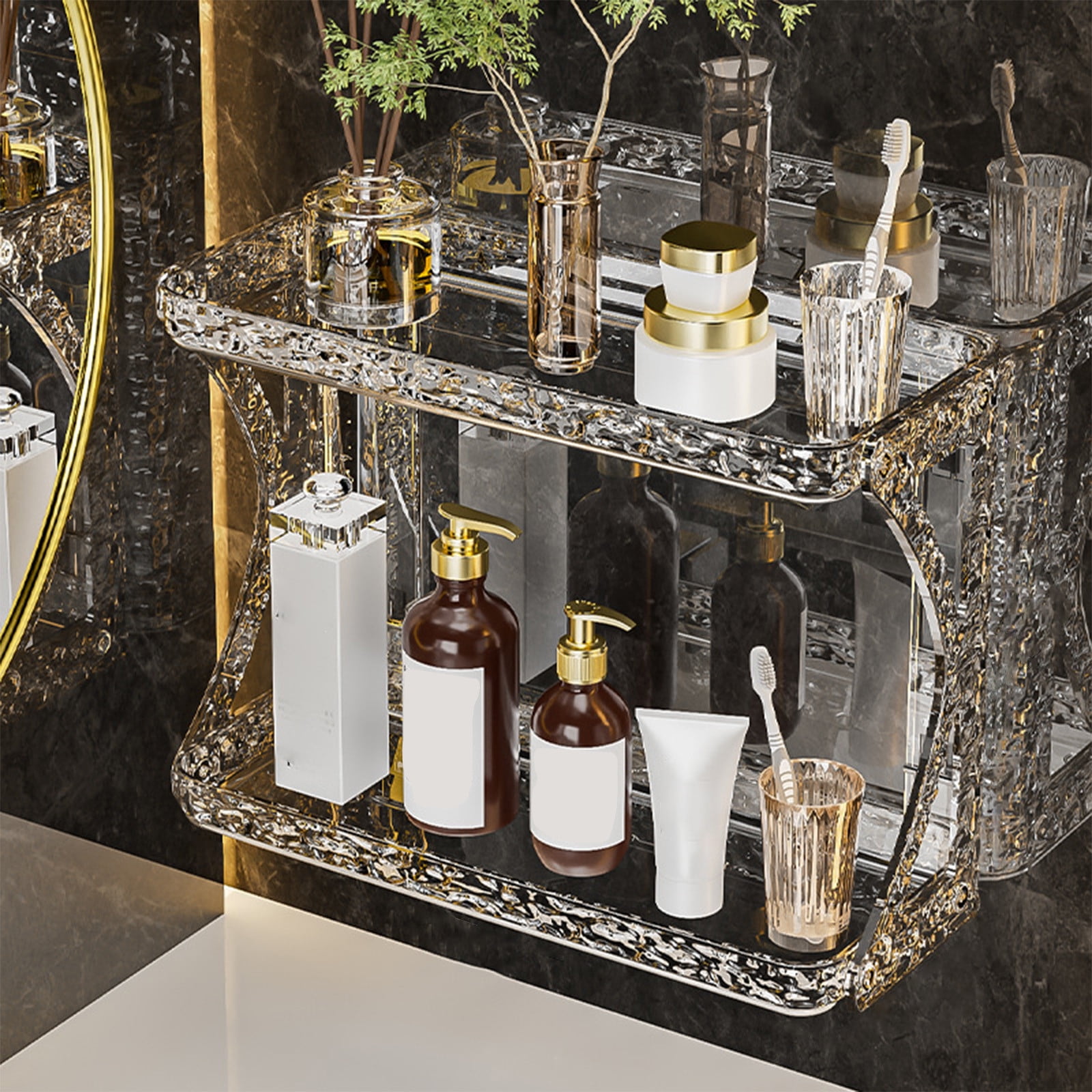 Bathroom Organizers and Storage Countertop, Cosmetics Skincare Vanity ...