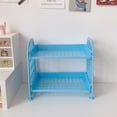thumbnail image 1 of Bathroom Organizers and Storage, Makeup & Jewelry Organizer, Desk Rack Cosmetic Stationery Organizer, 2-Tier Multifunctional Plastic Shelf for Skincare Office Kitchen Bedroom Bathroom Home (Blue), 1 of 8