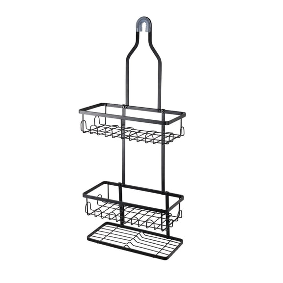Bathroom Organizers and Storage SHower Caddy Hanging Never Rust Shower Hanging Organizer Aluminum Over The Shower Head Caddy For Sponge Shower Rack With Soap Basket Easy to Assemble