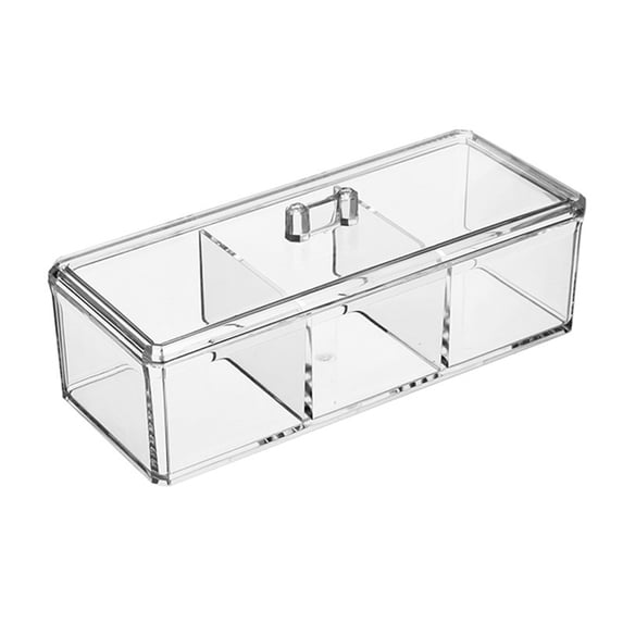 Bathroom Organizers and Storage Acrylic Stackable Rectangular Box with Lid for Hair Accessories, Jewelry, and Makeup, Clear Small Jewelry Organizer