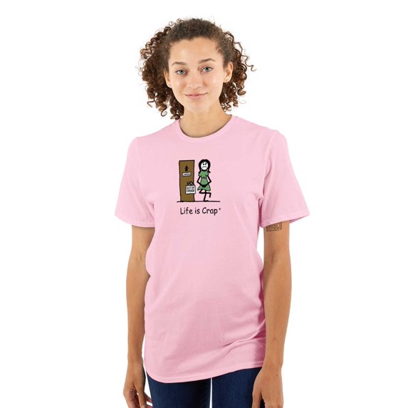 Bathroom Out Of Order Women's Novelty Women's Plus Size Graphic Tee Brisco Brands 3X