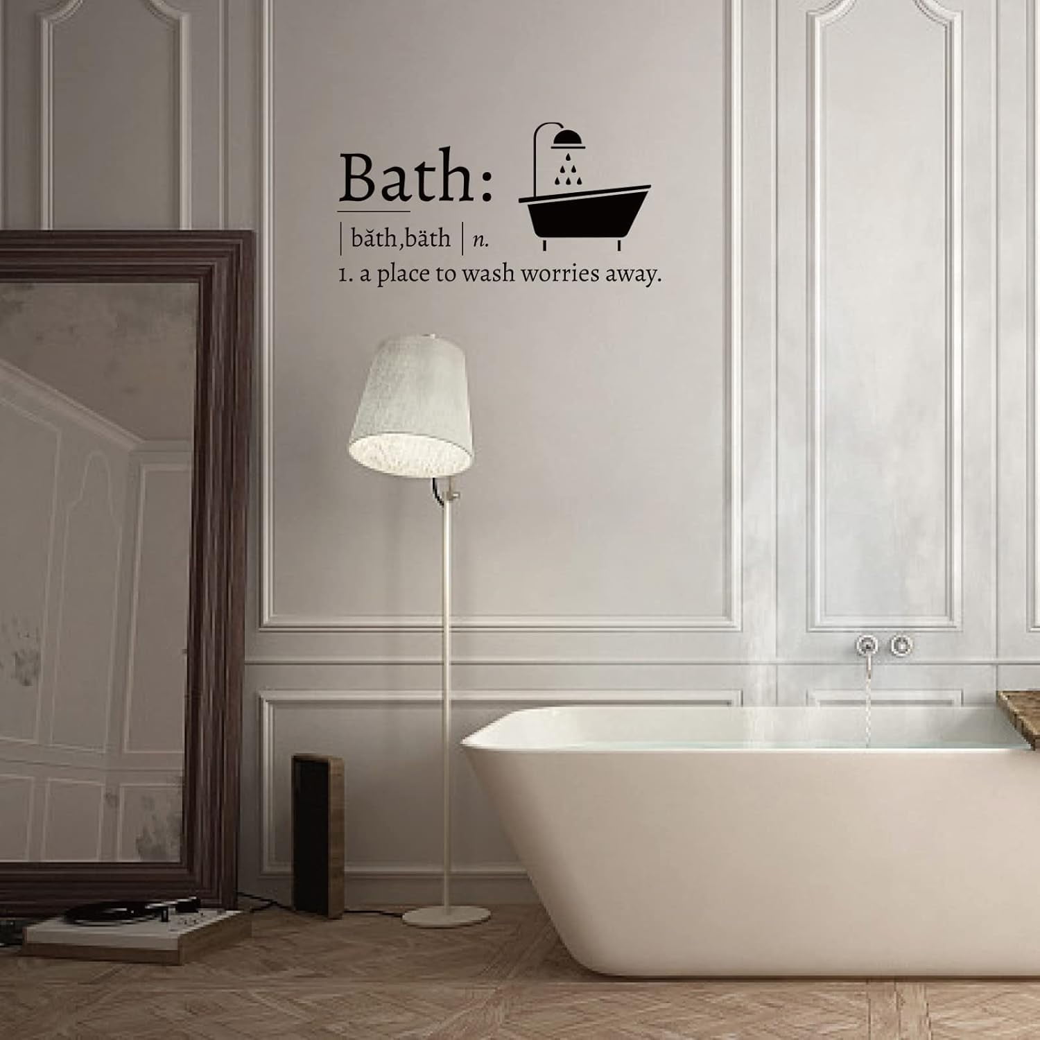Bathroom PVC Wall Sticker Text 