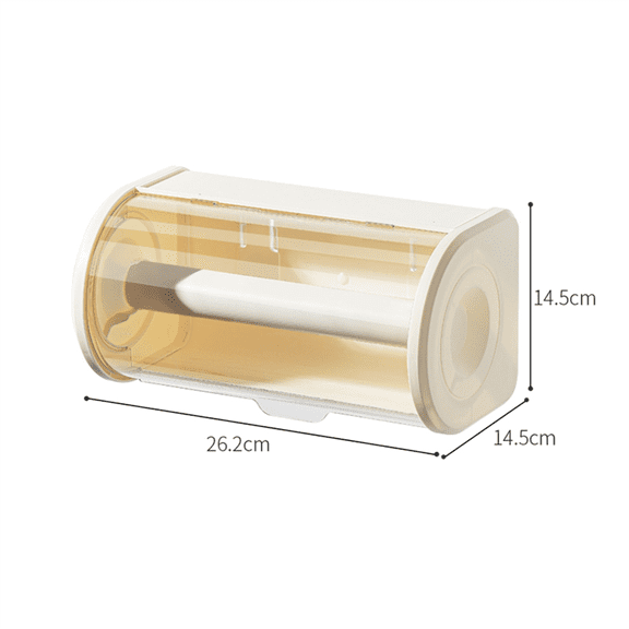 Bathroom Paper Towel Organizer Large Roll Wall Mount Holder with Clear Dustproof Cover Modern Tissue Dispenser Storage B