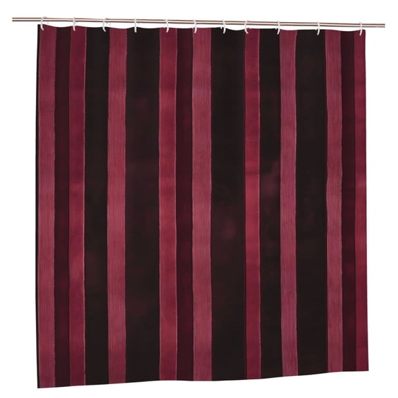 Bathroom Partition Shower Curtain 72x72in Bathroom Special Waterproof Mildew Resistant High Temperature With 12 Iron Hooks Maroon Stripe_2