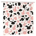 thumbnail image 1 of Bathroom Partition Shower Curtain 72x72in Bathroom Special Waterproof Mildew Resistant High Temperature With 12 Iron Hooks Simple Cow-Print Pattern_3, 1 of 7
