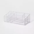 thumbnail image 1 of Bathroom Plastic 9 Slot Mixed Cosmetic Organizer Clear, 1 of 5