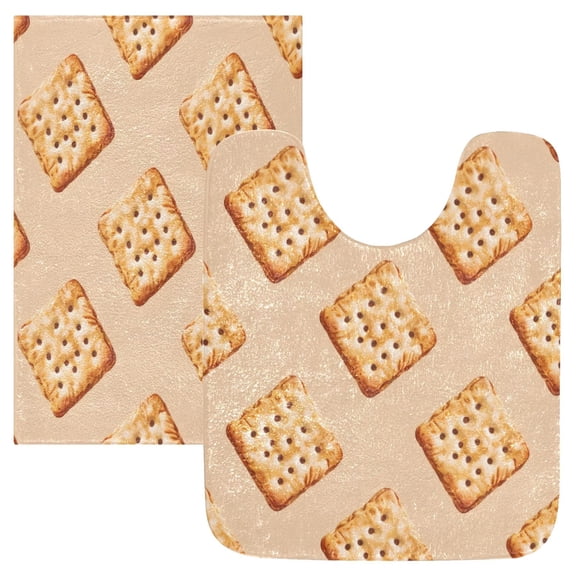 Bathroom Plush Absorbent Mat Single Square Pad 16x24Inches Bath Mat Fluffy Suitable For Bathroom Toilet Living Room Absorb Water Non-Slip Durable Yellow Biscuit