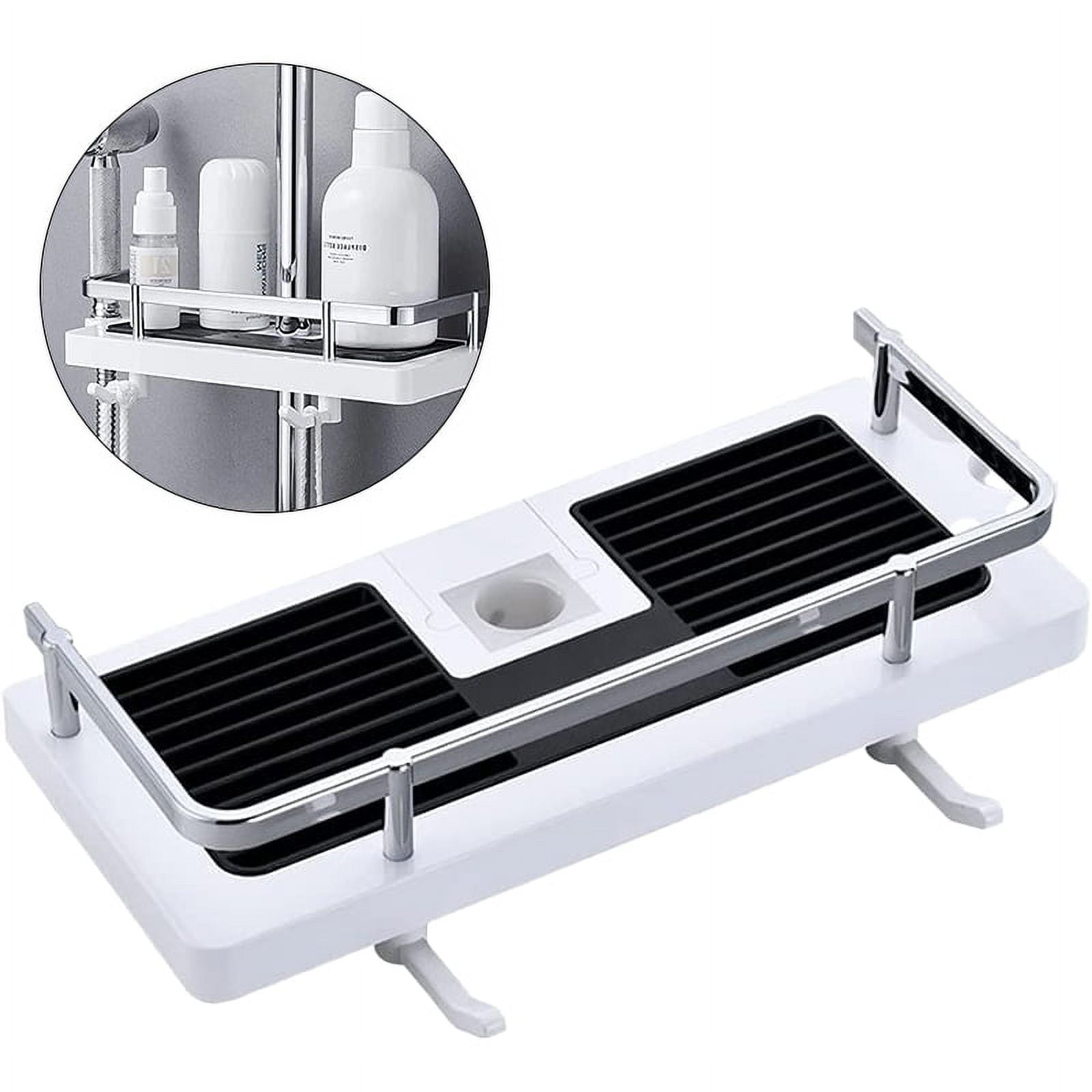 Bathroom Pole Shelf Shower Storage Caddy Rack Organiser Tray Holder